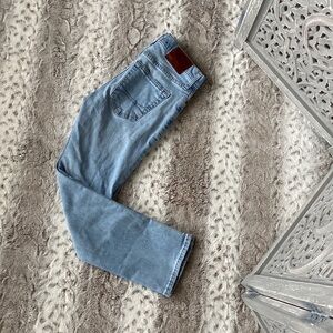 Hollister slim straight leg jeans size 26 light wash denim distressed grunge